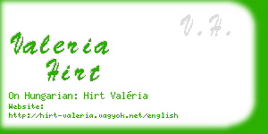 valeria hirt business card